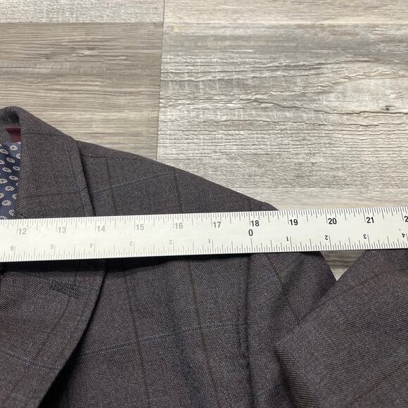 Vintage Daks Johnston & Murphy Brown Mens XL Wool‎ 2 Button Sports Blazer Jacket - Picture 11 of 14